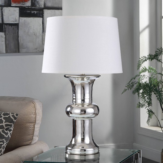 Dann Foley Lifestyle Glass Table Lamp Silver Stylecraft