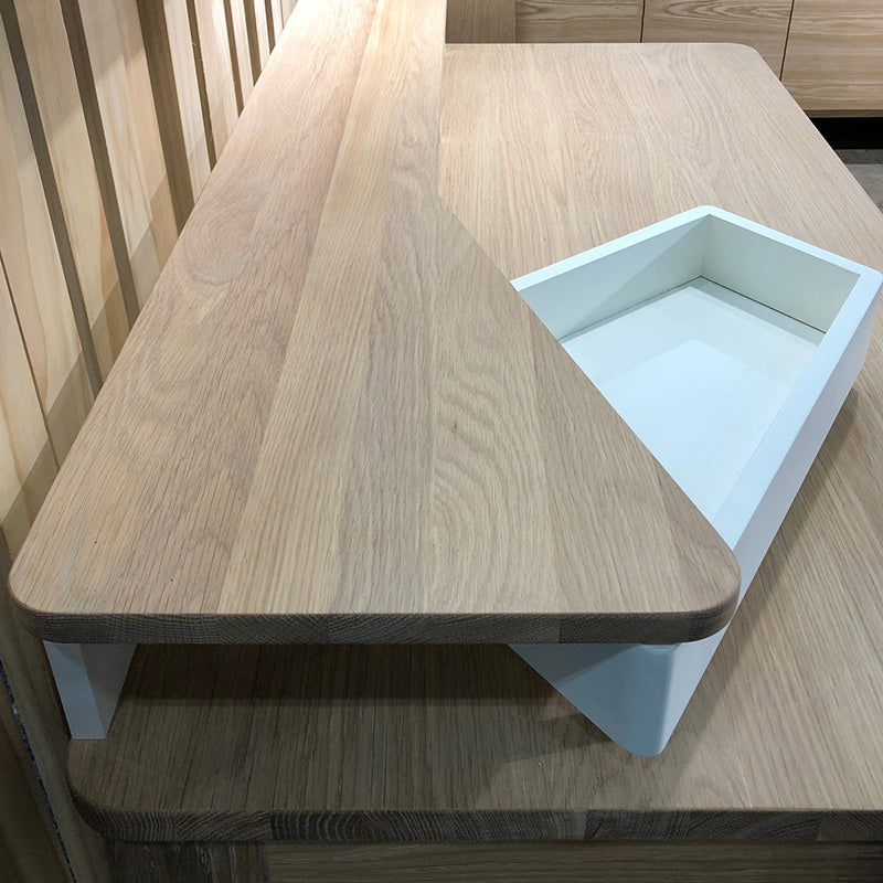 SIENNA Study Desk 120cm -  Natural & White