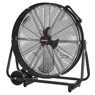 XtremepowerUS 24 in. High Velocity 3-Adjustable Speed Commercial Rolling Floor Drum Fan in Black 92024-H1