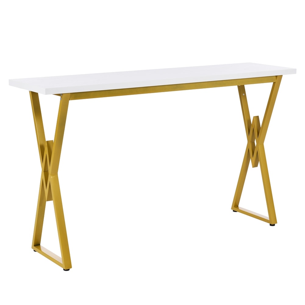 Rectangular Counter Height 4 Piece Dining Table w/Padded Stools  Gold