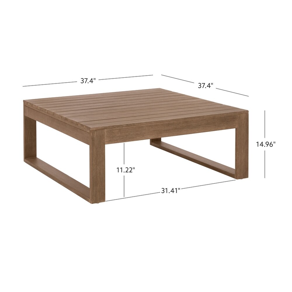 Nigel Outdoor Weather Resistant Solid Wood Coffee Table