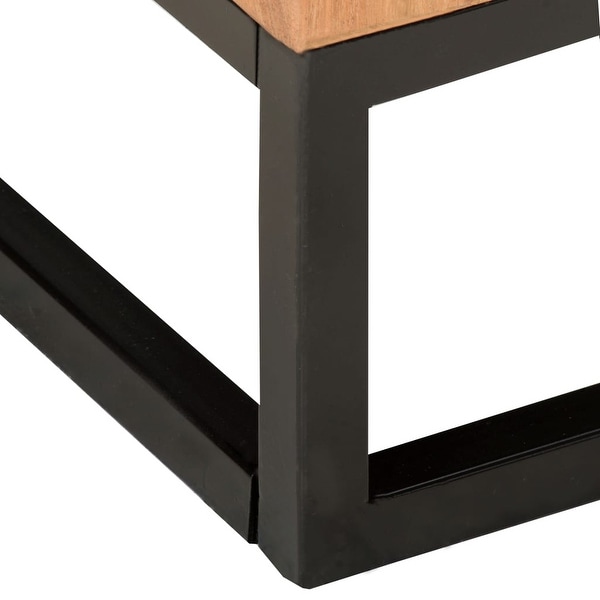 Side Tables 2 pcs Solid Acacia Wood