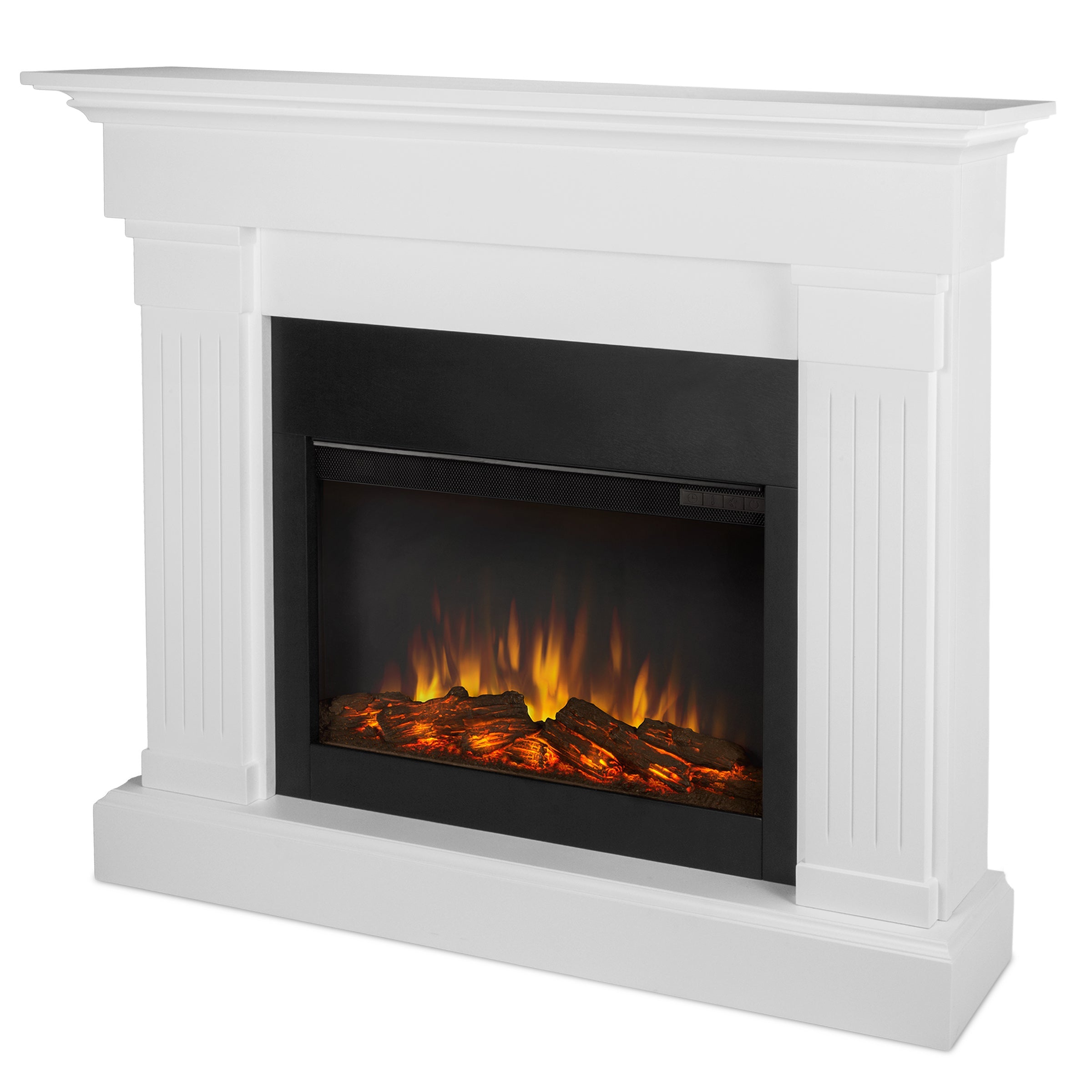 Real Flame Crawford Slim Line Electric Fireplace-Finish:White