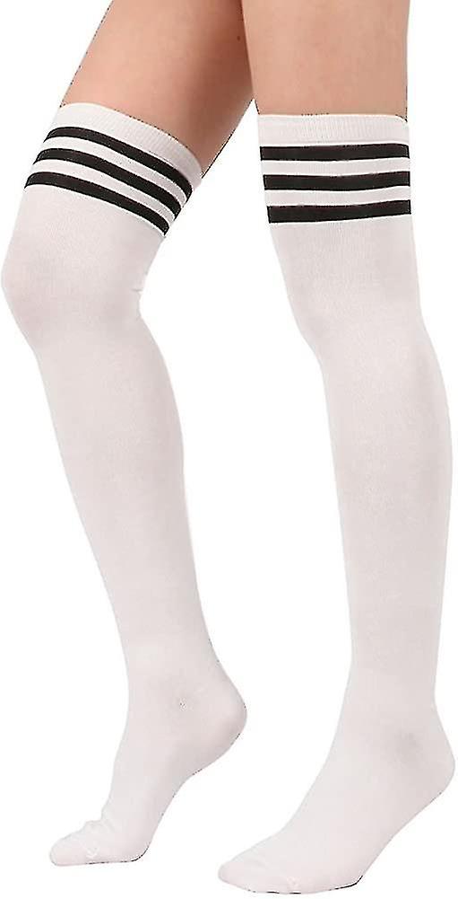 Women Over Knee Thigh High Socks Plus Size Tube Leg Warmers Stocking Cotton