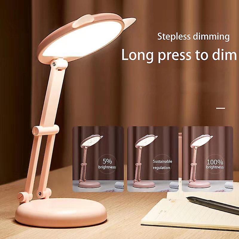 Led Dimmable Desk Lamp Table Reading Foldable Light Touch Sensor Rechargeable