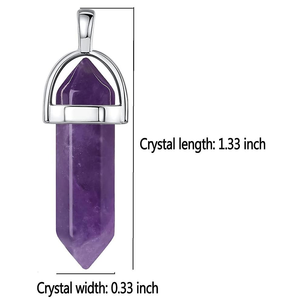 10pcs Healing Crystal Pendant Charms Jewelry Making Natural Gemstone Bulk Amethyst Obsidian Quartz