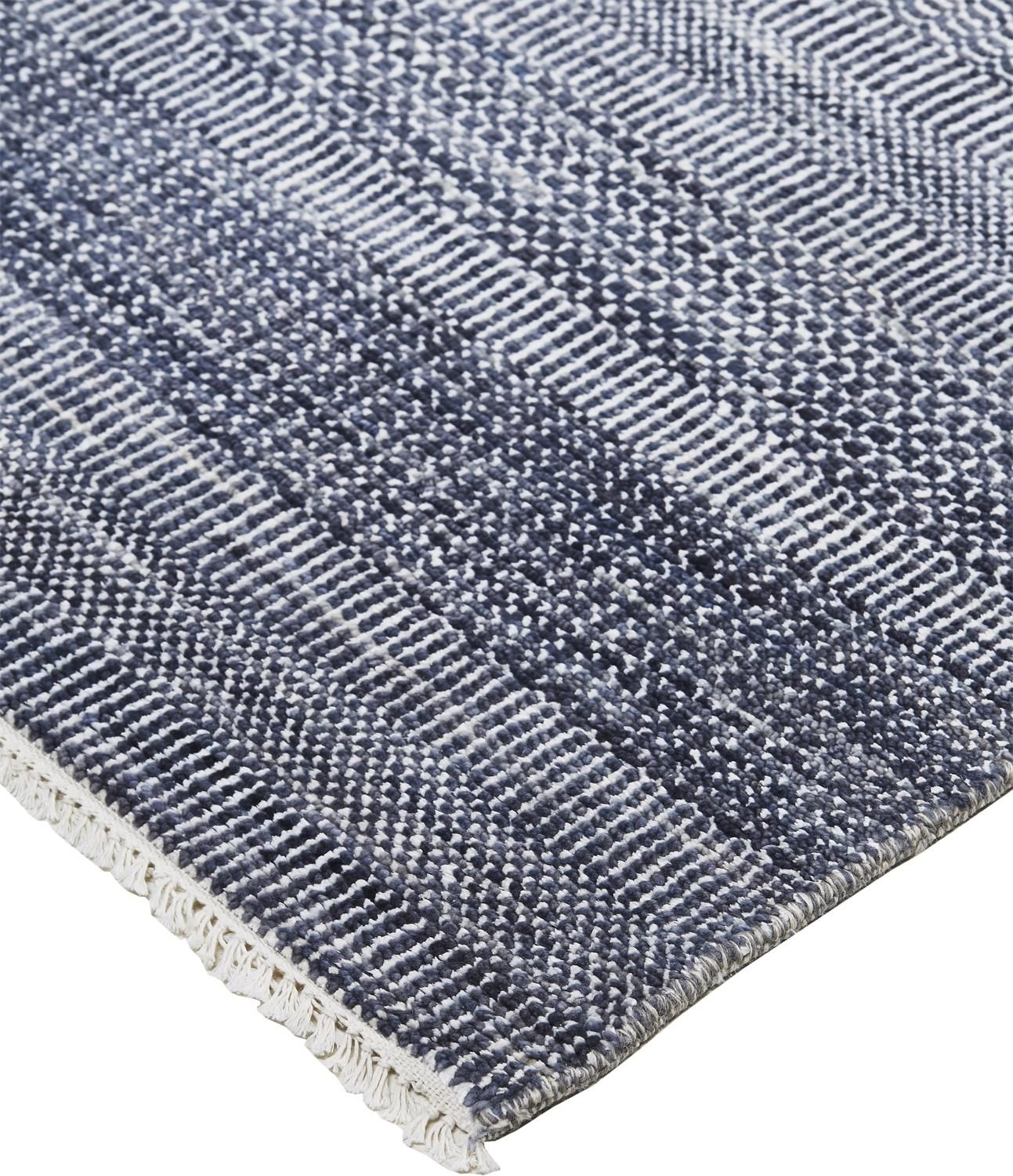 Caldecott Hand Knotted Blue and Gray Rug by BD Fine