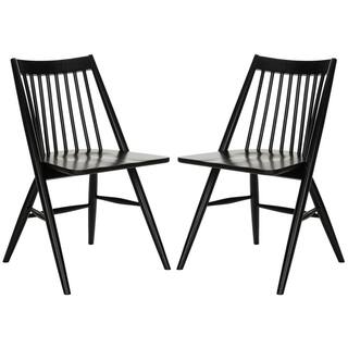 SAFAVIEH Wren Black 19 in. Dining Chair (Set of 2) DCH1000A-SET2