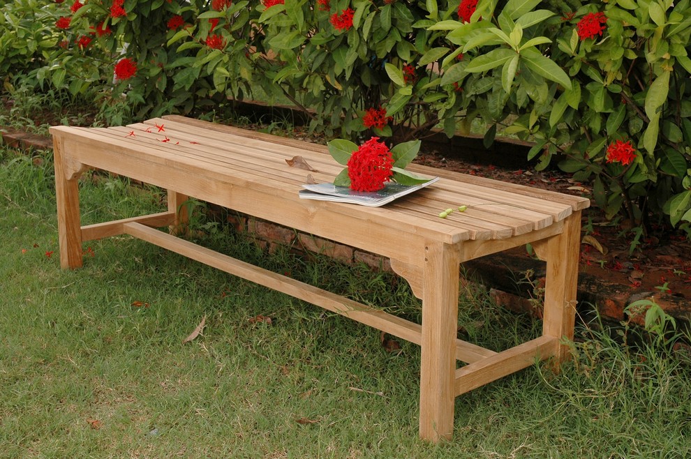 Hampton 3 Seater Backless Bench   Transitional   Outdoor Benches   by Tuff Hut  Houzz