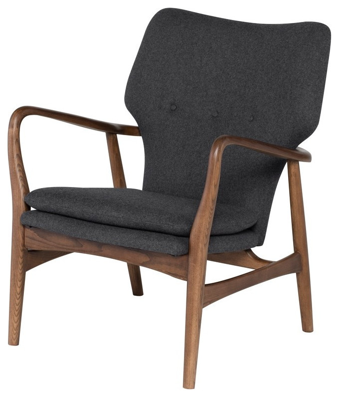 Chroma Occasional Chair dark grey tweed   Midcentury   Armchairs And Accent Chairs   by Virgil Stanis Design  Houzz