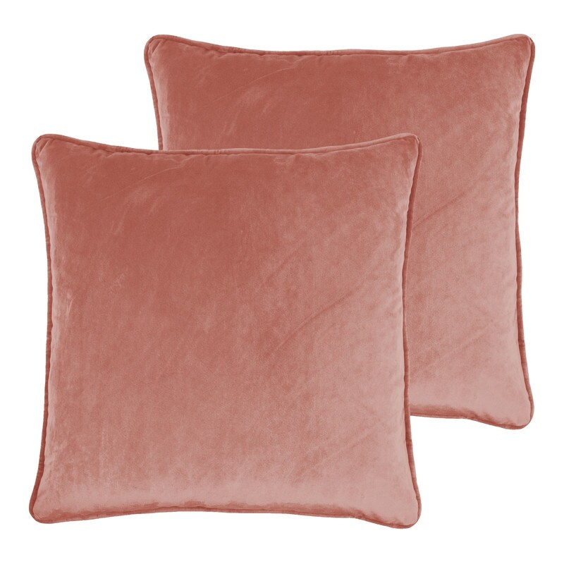 Sherry Kline Glendon Velvet Corded Edge pillow  zippered with Polyester Insert (Set of 2) 20\