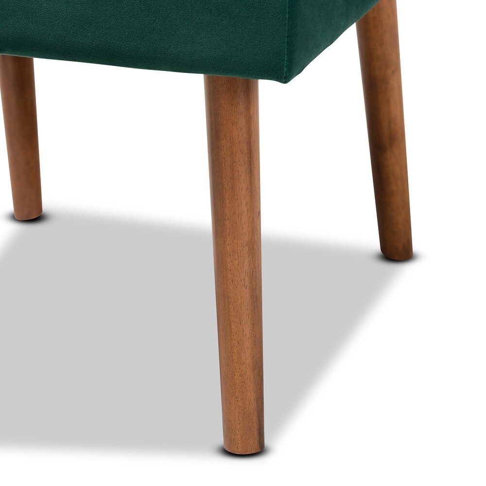 Alvis Mid Century Velvet Upholstered Dining Chair