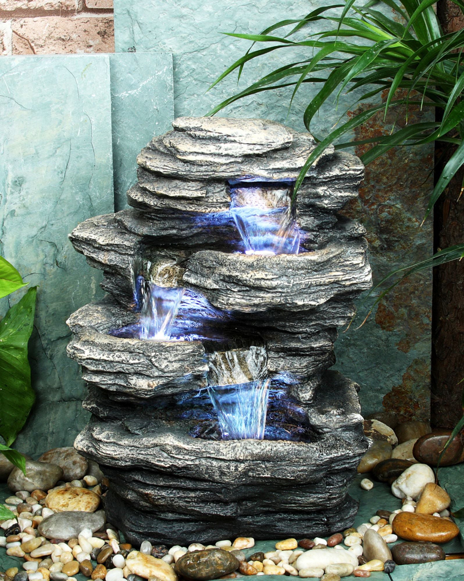 Hi-Line Gift Fountain-Rock 4 Level