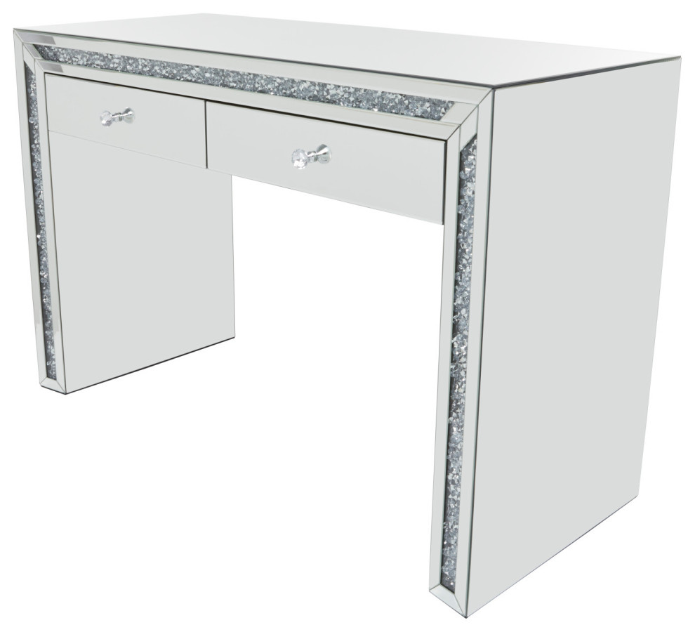 Glam Silver Wood Console Table 560598   Contemporary   Console Tables   by Brimfield  ampMay  Houzz