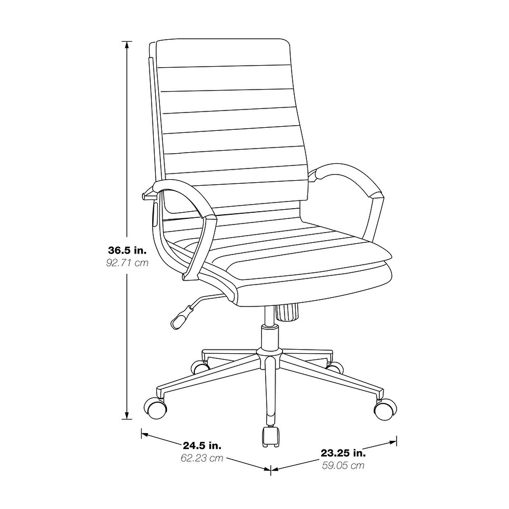 OSP Home Furnishings Gold Base Mid back Faux Leather Office Chair