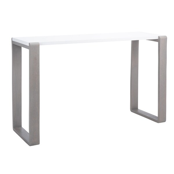 SAFAVIEH Modern Bartholomew White/ Grey Lacquer Console Table - 51