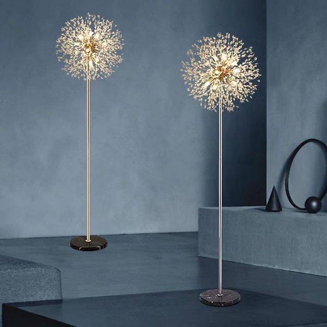 Elegant Floor Lamp Dandelion Floor Lamp Luxury Bedroom Bedside Lamp Vertical Living Room Study Marble Lamps Modern Reading Light