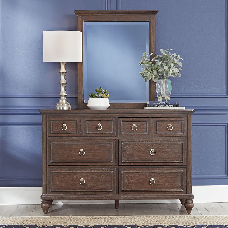 homestyles Southport 6-Drawer Dresser and Mirror Set