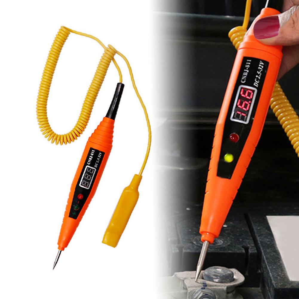 2.5-32v Car Multifunction Circuit Tester Digital Lcd Screen Circuit Tester Pen Electrical Diagnostic Tool Power Probe Voltage Test