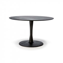 Table ronde 127x127x76 cm noir vernis Torsion Ethnicraft - Mobilier intérieur - Mobilier - GRIIN