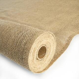 Agfabric 45 in. x 15 ft. Gardening Burlap Roll - Natural Burlap Fabric for Weed Barrier Tree Wrap Burlap Rustic Party Decor WEBLN2104515