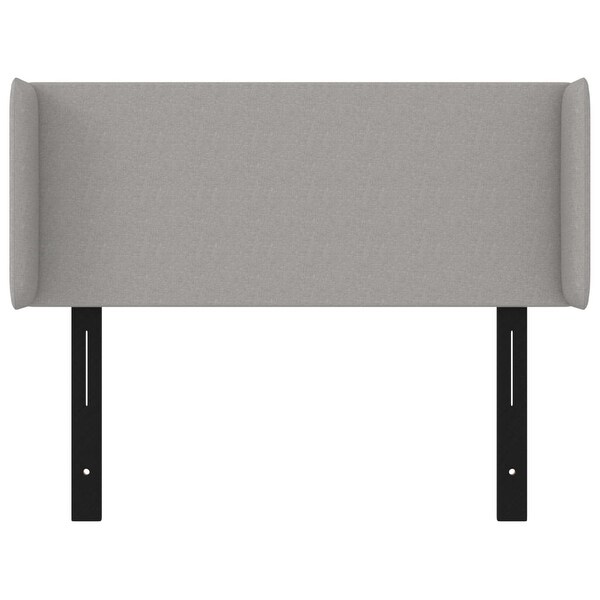 vidaXL Headboard with Ears Dark/Light Gray Fabric - - 37455505