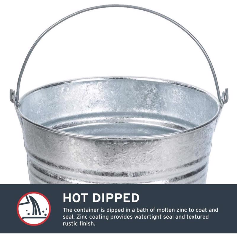 PAIL HOT DP GALV 2QT