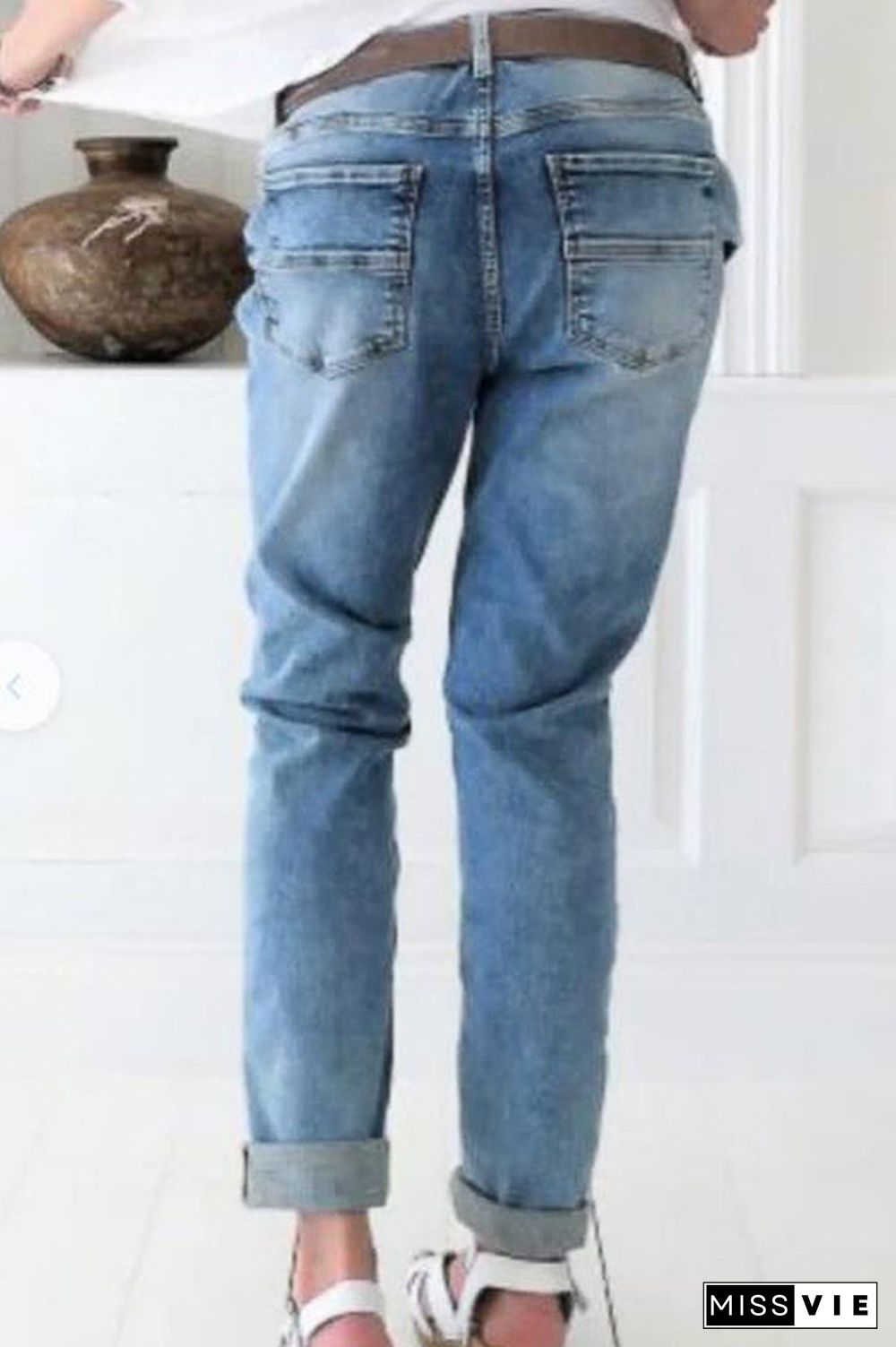 Better Days Vintage Wash Button Jeans