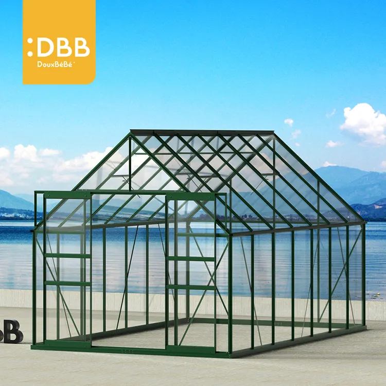 Walk In Aluminum Polycarbonate Greenhouse Natural Aluminum Garden Greenhouse