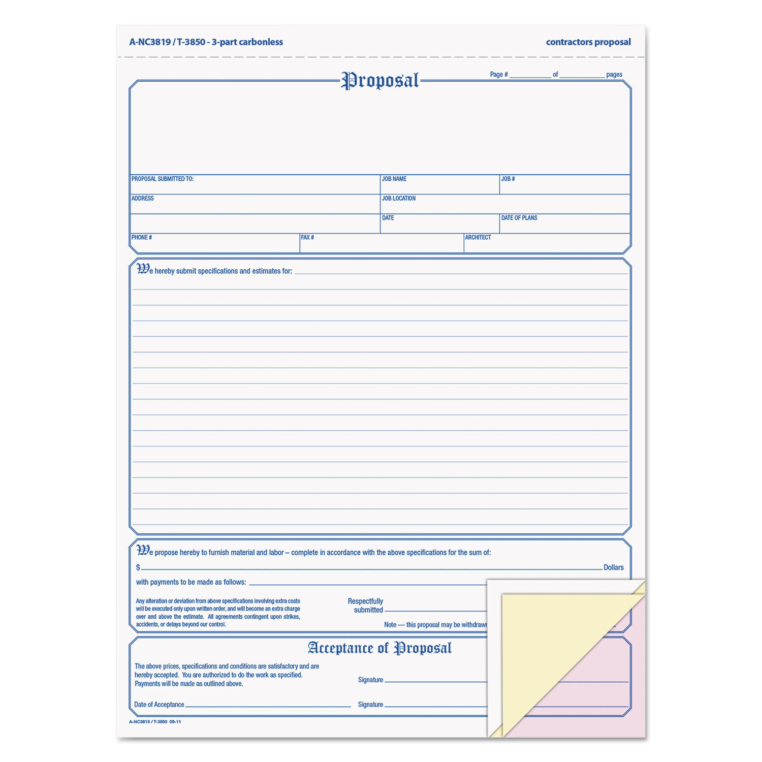 Contractor Proposal Form by Adamsandreg; ABFNC3819