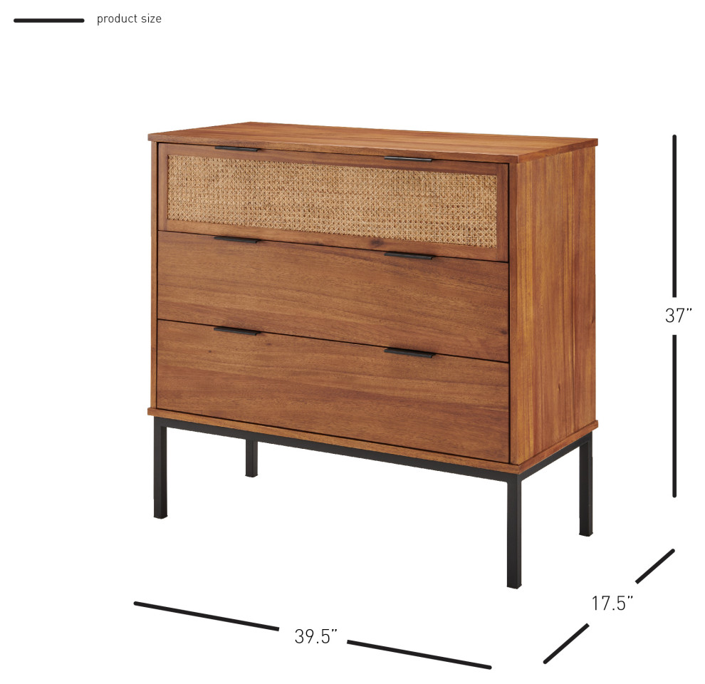 Caine Rattan Chest 3 Drawers   Tropical   Accent Chests And Cabinets   by HedgeApple  Houzz