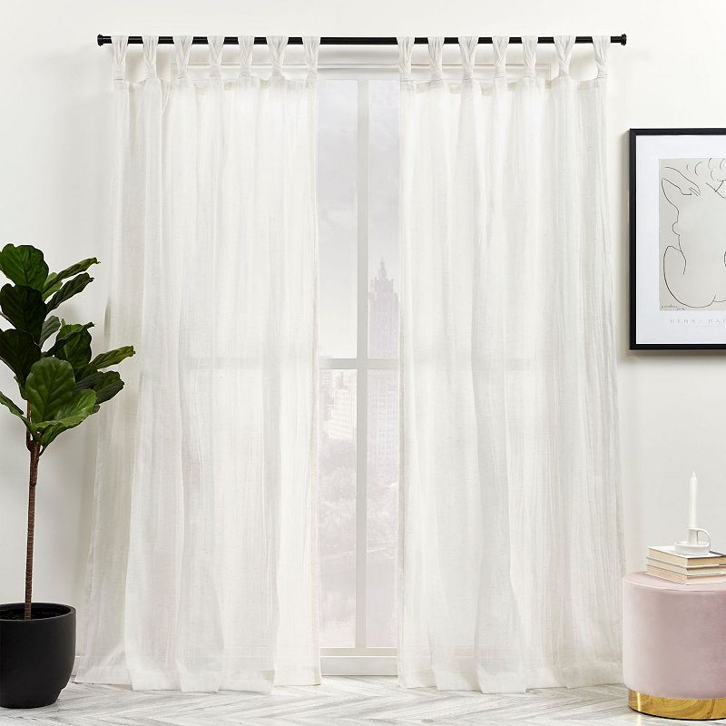 Exclusive Home Curtains 2-pack Hazel Light Filtering Braided Top Window Curtain Set