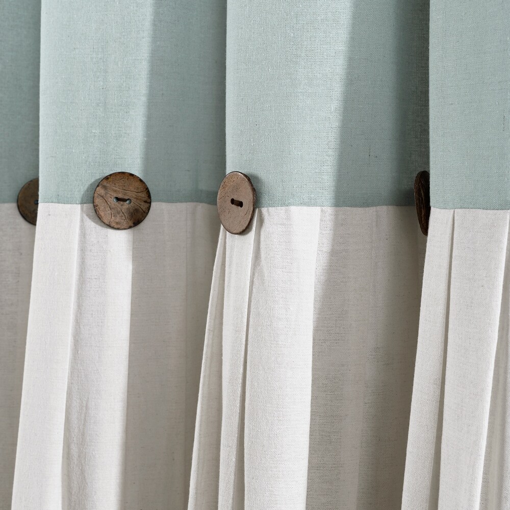 Lush Decor Linen Button New Window Curtain Single Panel   108\