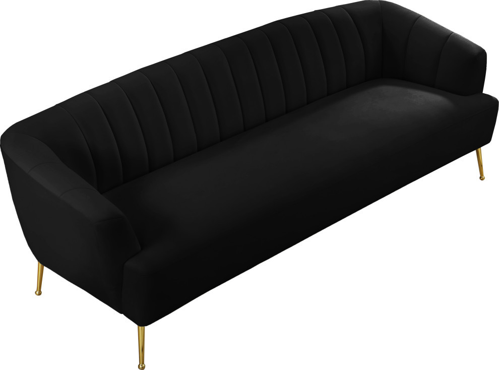 Tori Velvet Chair   Midcentury   Sofas   by Meridian Furniture  Houzz