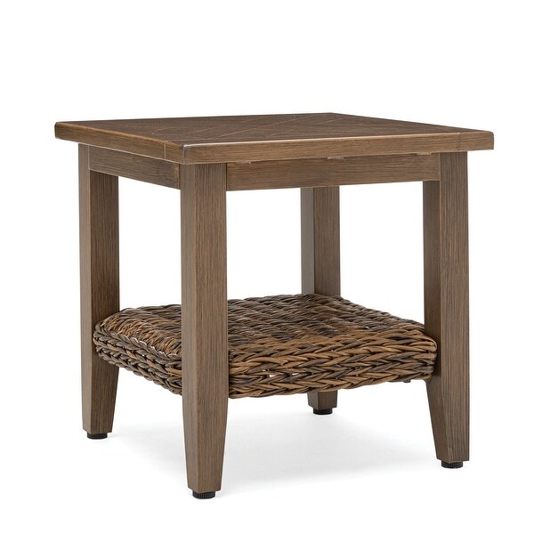 Winston Cayman Seagrass Weave Heritage Brown Side Table