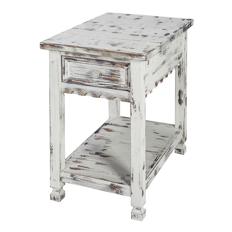 Alaterre Furniture Country Cottage Distressed End Table