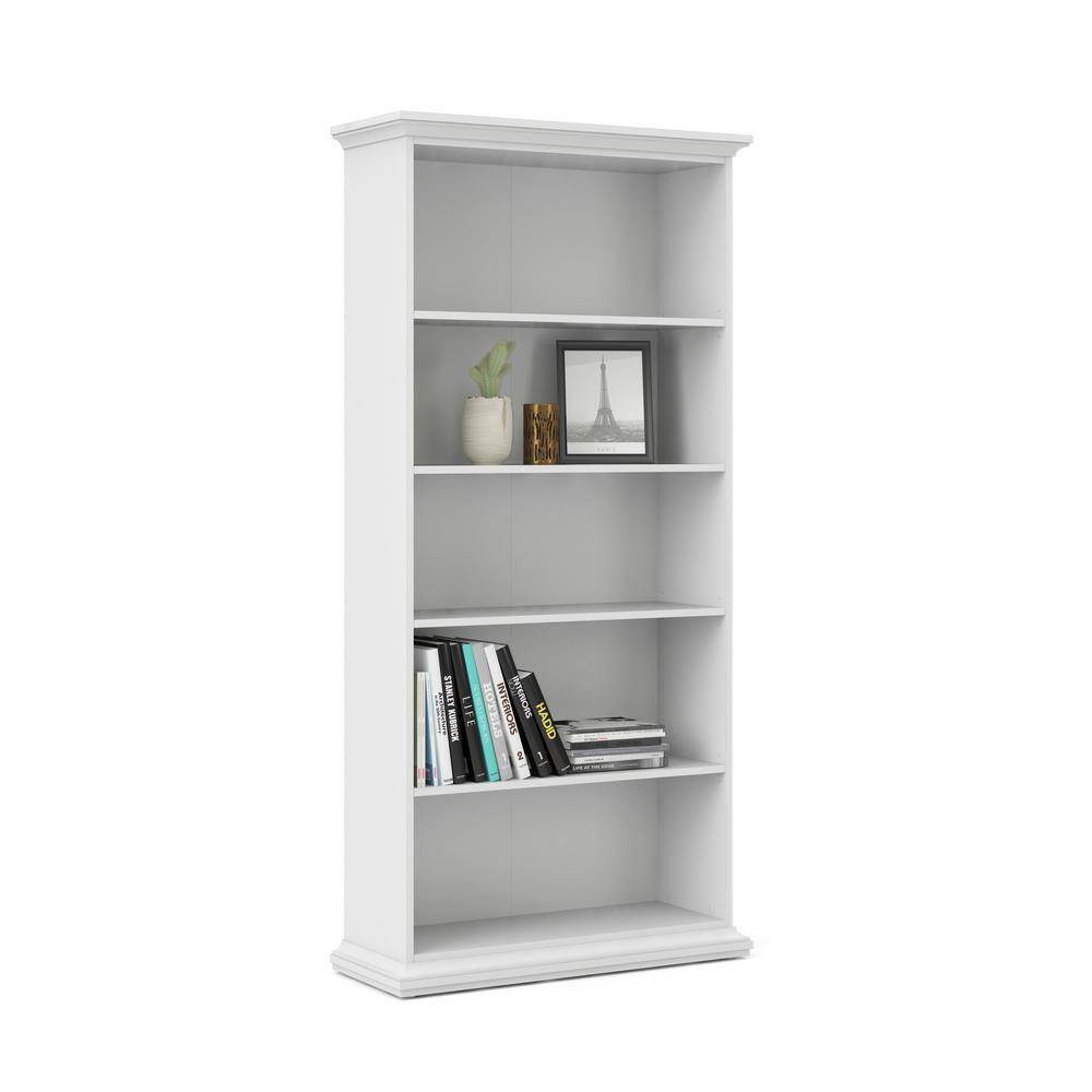 Tvilum Sonoma White 5-Shelf Bookcase 7986449