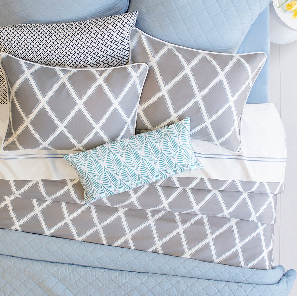 French Blue Diamond Quilt