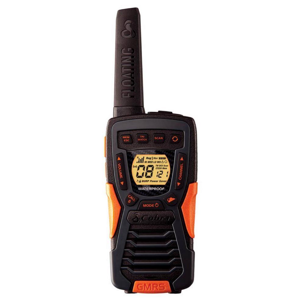 Cobra 37-Mile Range Rugged and Floating 2-Way Radio with Rewind ACXT1035RFLT HD