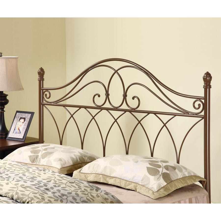 Coaster Transitional Rich Brown Metal Headboard with Weave Design 2.25x63x54...   Contemporary   Headboards   by BisonOffice  Houzz