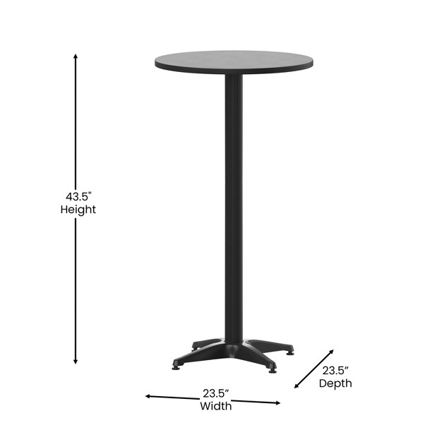 Round Aluminum Indoor outdoor Bar Height Table