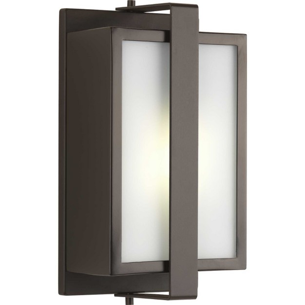 Progress Lighting Diverge 1 light Outdoor Wall Sconce Architectural Bronze Aluminum Shade Included