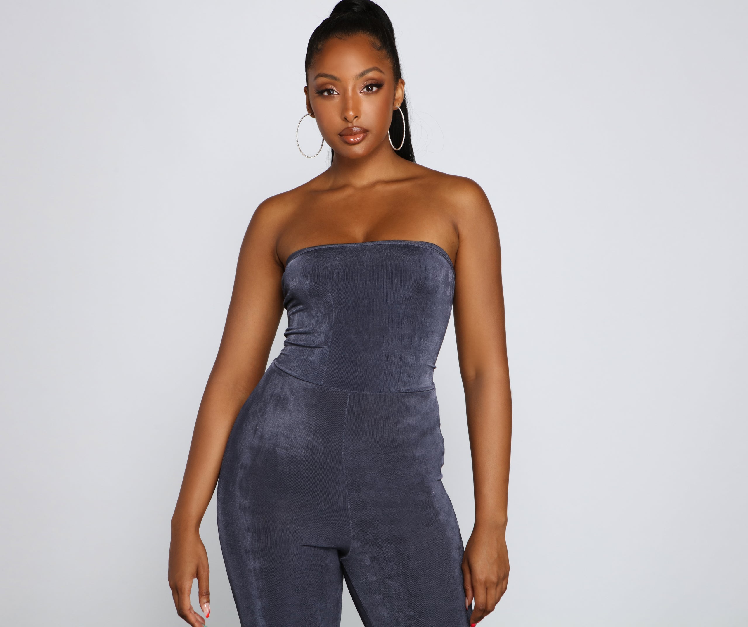 Style Icon Lace-Up Back Jumpsuit