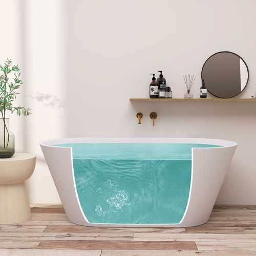 63 Acrylic Free Standing Tub   Classic Oval Shape...