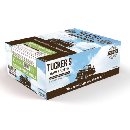 Tucker Raw Frozen Pork-Duck-Pumpkin Formula for Dogs 20lbs;