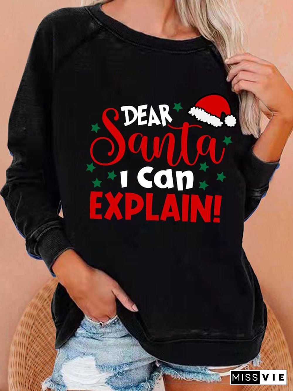 Women's Dear Santa I Can Explain Sweatshirt