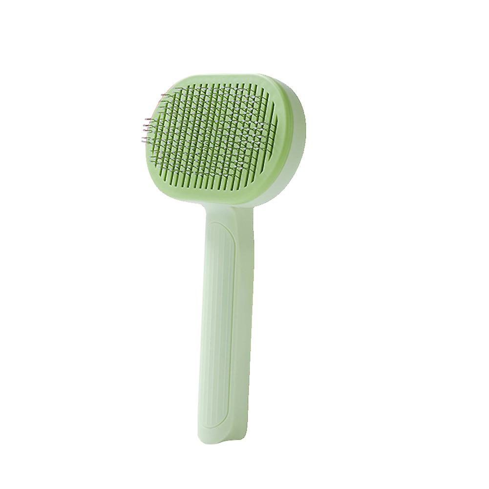 Cat Brush Shedding Grooming Brush Pet Cat Stainless Steel Hair Slicker Brush Dog Hair Massage Comb Cat Hair Removing Brush Cleaning Comb Button Hair B