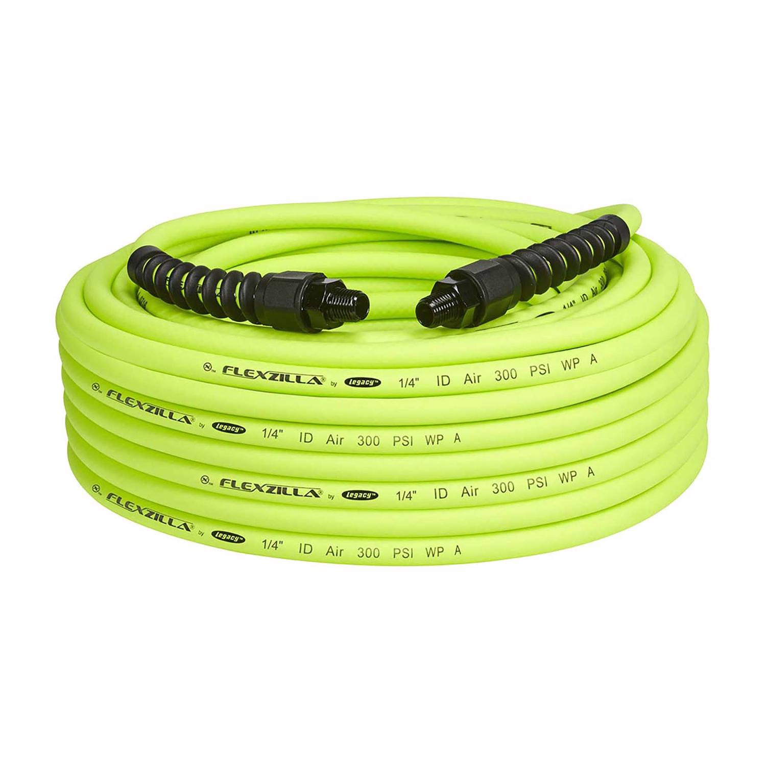 Flexzilla Pro 100 ft. L X 1/4 in. D Hybrid Polymer Air Hose 300 psi Zilla Green