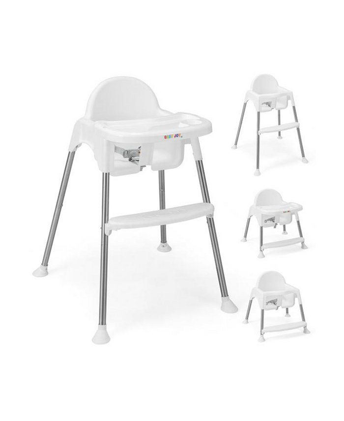 Slickblue 4-in-1 Convertible Baby High Chair with Removable Double Tray