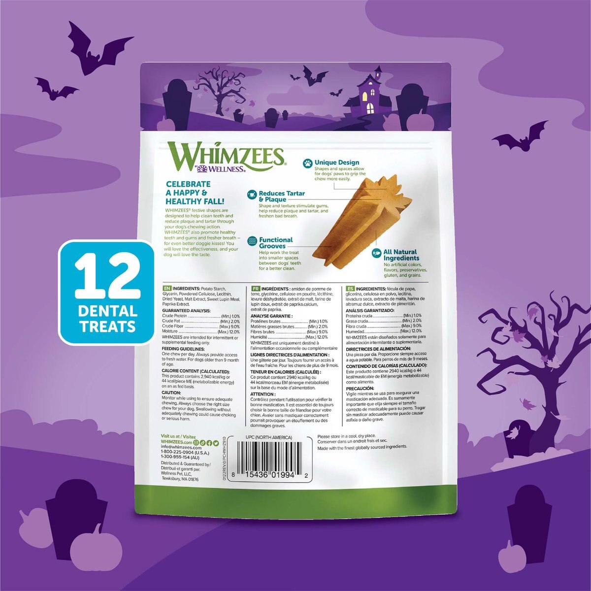 WHIMZEES Fall Small Grain-Free Dental Dog Treats